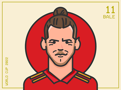 Gareth Bale | World Cup 2022 2022 bale football gareth illustration qatar2022 soccer world cup