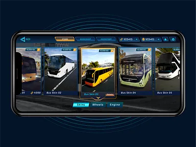 Bus and Truck Simulator Asia - Mobile Game UI app ui simulator game