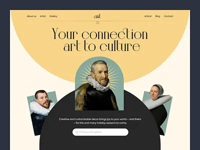 Art- Museum Of Art Landing Page Website art art gallery clean collection culture design exhibition gallery history illustration interaction interface landing page minimal museum ui ux web page webdesign website