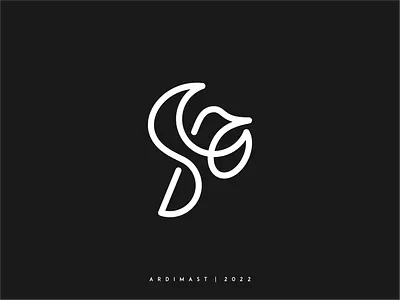 Bird Logo 02 - Monoline (For Sale!) abstract animal bird branding colibri designs logo monoline simple