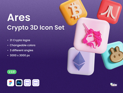 Ares | Crypto Icons 3d crypto cryptocurrency design digital art icons illustration