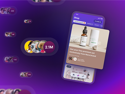 Social proof - Marketplace optimisation 👨‍👩‍👧‍👦 avatars card design loading marketplace mobile card navigation offer offer card offer details offers product design social social proof tabs ui ux