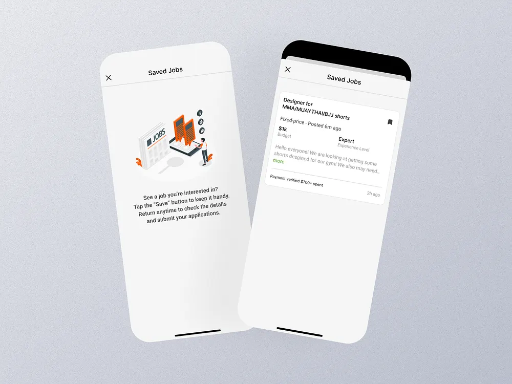 Saved Job UI designs, themes, templates and downloadable graphic ...
