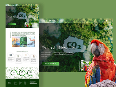 UI Design for Net Carbon 2d 2d art brand branding design digital digital art graphic design green identity branding illustration natural nature ui ui design ui ux vector website website design