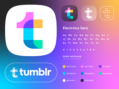 Tumblr Logo & Style Guide app brand book manual brand identity branding colors crypto cyber digital graphic design guidelines images interface ios macos android logo mark symbol icon mihai dolganiuc design modern phone search tech technology type typography text custom visual identity