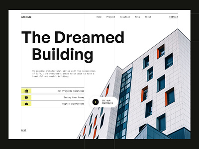 Architecture Agency Web Page 2023 trend agency architecture available building clean clean ui design homepage interface design landing page minimalism modern neworthy popular simple ui