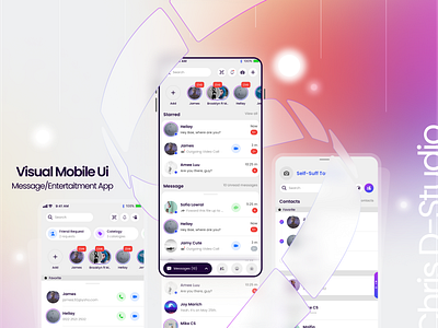 Visual Media Mobile Ui - Mobile App Design app design clean design design system figma ios media design media website minimal mobile app design product productivity smart design ui ui design ui mobile app ux ux design visual design web
