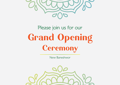 Banner Design of Grand Opening Ceremony adobe illustrator banner grand opening ceremony graphic design minimalist design opening ceremony