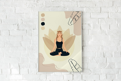 Poster for yoga studio design illustration poster yoga