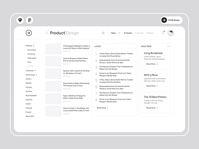 Media Newscard Wireframe 18design card card design cards clean ui community components design system figma kit minimalism product design the18design ui ui kit uidesign uikit ux web wireframe