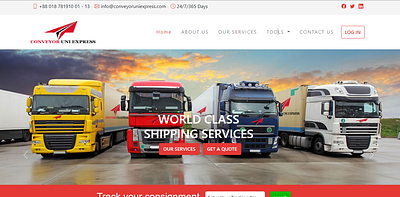 conveyoruniexpress.com original site this is b2b site branding ui web developer website