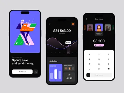 OptioBank - UX/UI design for digital banking application design clean colors design digital banking digital product design fintech minimal mobile application design product design ui