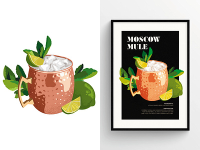 Moscow Mule Art Print design graphic design illustration typography vector