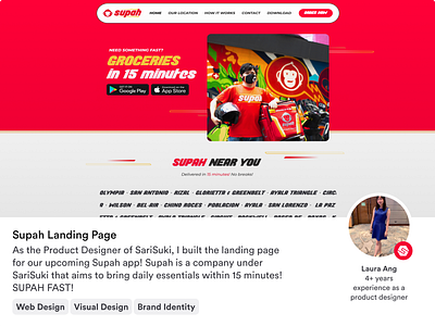 Supah Landing Page brand identity branding ui design visual design web design