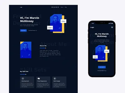 Web Dev Portfolio Design design inspiration illustration minimal popular design portfolio portfolio design tech technology trend design ui ux