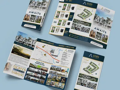Real-Estate Housing Residence Trifold - Trifold Brochure Design adobe illustrator adobe photoshop ads design advertisement affinity designer brochure business design flyer graphic design housing layout design print design real estate residence social media design