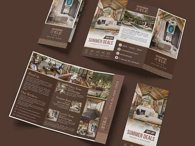 Elegant Hotel Travel Trifold Brochure - Trifold Brochure Design adobe illustrator adobe photoshop ads design advertisement affinity designer brochure business design flyer graphic design illustration logo ui