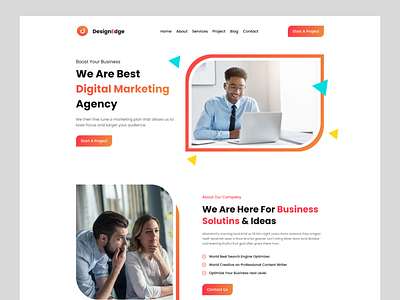 Marketing Agency Website agency website branding business company creative agency homepage marketing agency saas startup ui design ux design website design