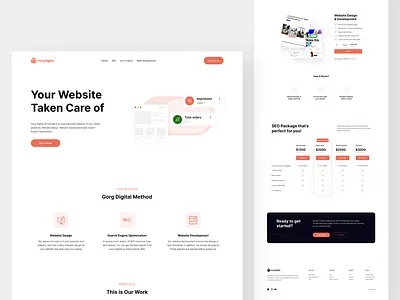 Digital Agency Website Design branding design inspiration digital agency landing page minimal popular deisgn pricing page typography ui uiux