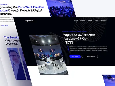 Ngevent - Seminar Landing Page conference education entreprenuer event landing page materi mobile motivation online portofolio seminar simple speakers talkshow training ui uiux design ux web design workshop