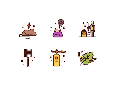 Pest Control icons illustration mouse pest repel