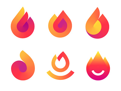 Flames branding fire flame icon logo