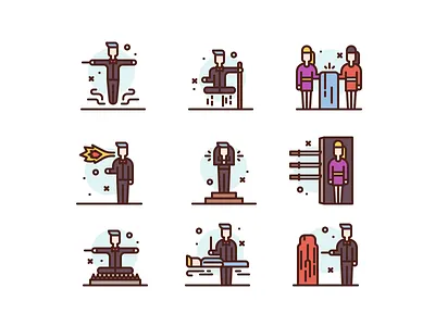 Magic Show icons illustion illustration magic trick