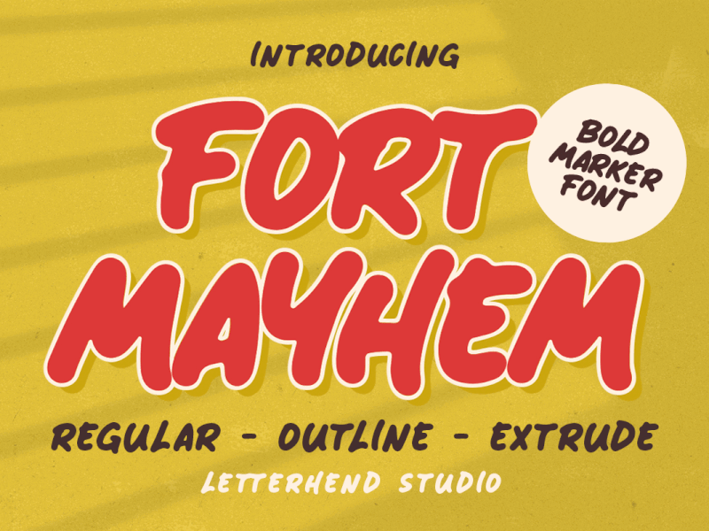 Fort Mayhem - Bold Marker Font 90s font freebies