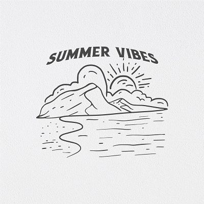 summer vibes vintage illustration apparel branding clothing design graphic design illustration vector vintage