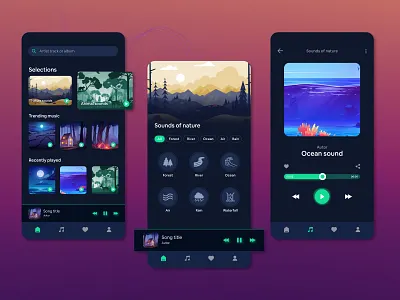 Zen Sound figma mobile app design mobile application development music sound ui ui ux design
