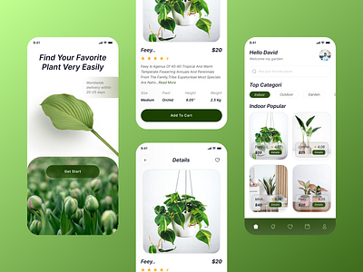 Plant Shop - Mobile App app app design app ui design clean design ecommerce app illustration logo minimal mobile app online app online booking online shop app plant app plant shop plant shop app ui ui design