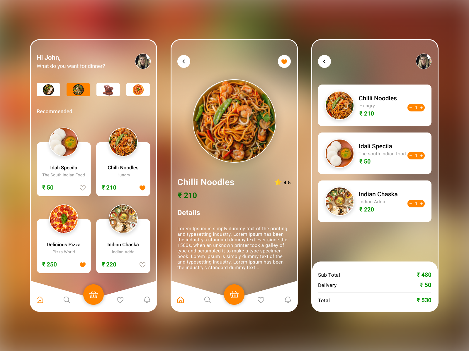 Yummy Tummy Food Delivery App UI by Rajesh Mandaviya on Dribbble