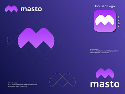 Letter M logo design - Unused logo 3d a b c d e f g h i j k l m n o p abstract app icon b c f h i j k m p q r u v w y z branding business logo company logo creative design ecommerce graphic design illustration letter mark monogram logo m logo modern logo ui vector website logo