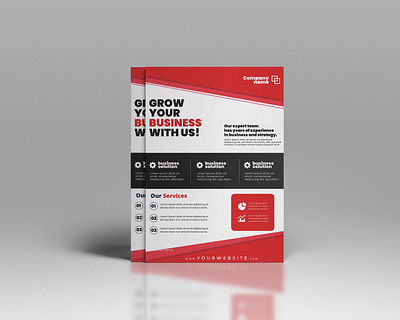Grow Your Business Flyer Template banner brochure creative design flyer flyer design flyer template illustration logo postcard ui ux webheader website