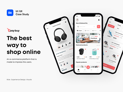Easy Buy e-Commerce mobile app UI UX-Case-Study app case study design e commerce e commerce app ecommerce app mobile app mobile design mobile ui online online store research shop shopping shopping app ui ux ux design