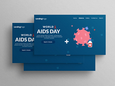 Aids Day Awareness Landing Page Template internet