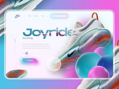 Nike joyride sneakers figma landing landing page nike sneaker tilda ui ux web design web designer