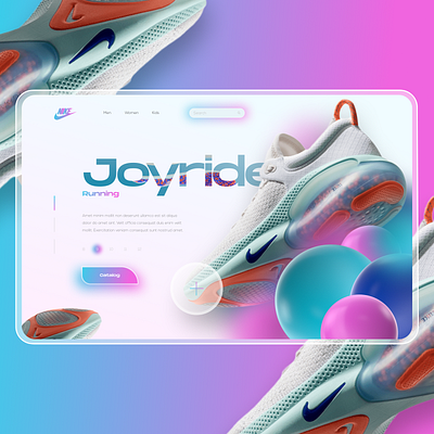 Nike joyride sneakers figma landing landing page nike sneaker tilda ui ux web design web designer