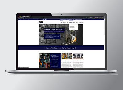 Adept Equipment Services Website branding design graphic design web design website