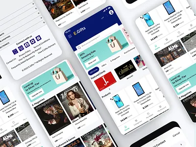 E.Gifts App app clean app employee gifts mobile program recognition rewards ui ux ux design