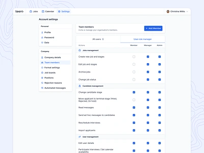 User role management account settings admin admin settings company settings manager member members org settings organisation organization permissions roles settings table team members user user management user permissions user role user settings