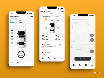 Mobile app key assistant for the car full description app application car interface key product design ui ux