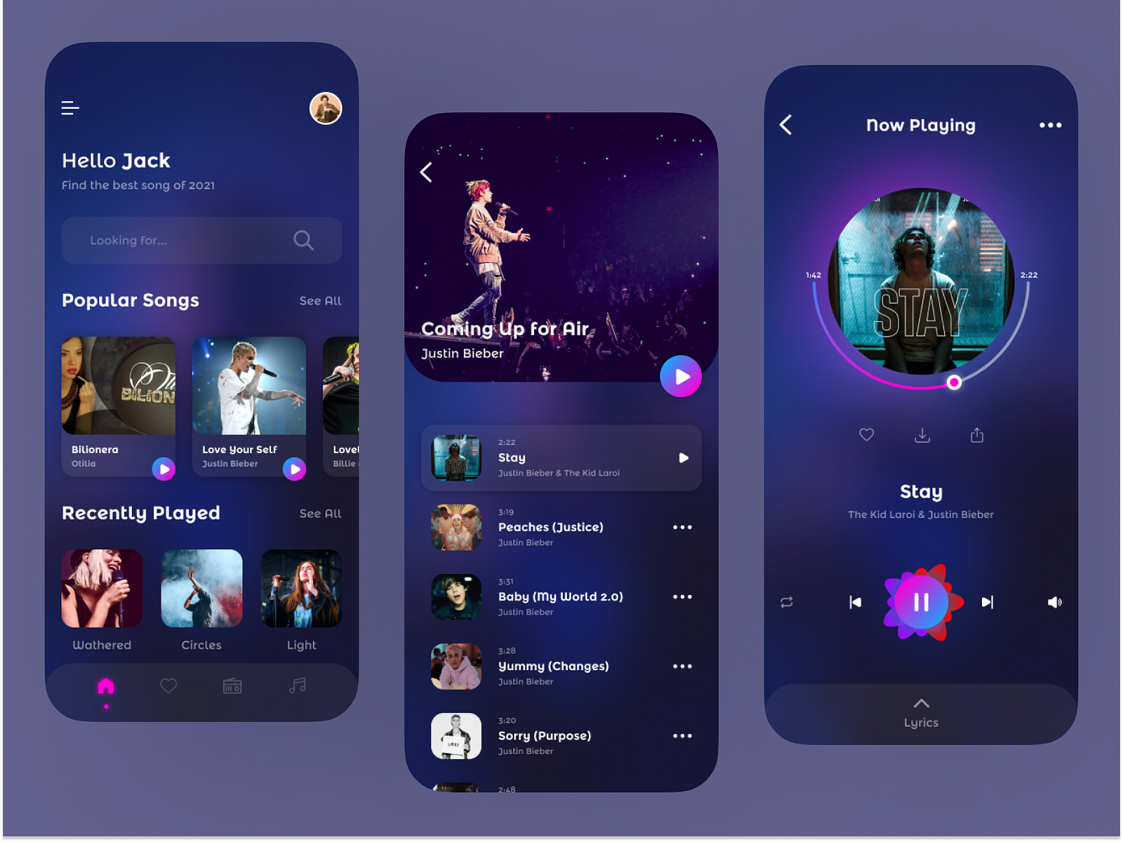 Online Music🎧 App📱 UI by Indylogix UI/UX for IndyLogix Solutions on ...