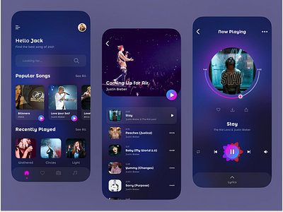Online Music🎧 App📱 UI app app ui application artists collection design favorite graphic lover mobile app music music app online app online music playlists songs trending ui ui ux ux