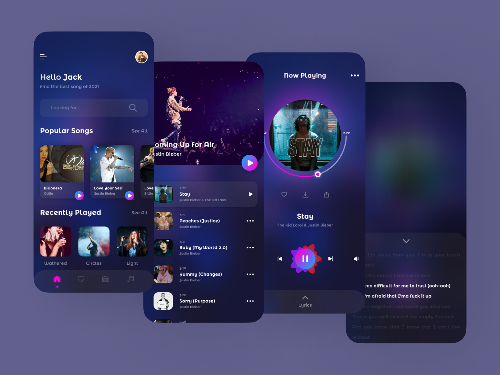 Online Music🎧 App📱 UI by Indylogix UI/UX for IndyLogix Solutions on ...