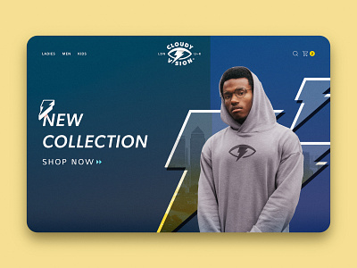 Cloudy Vision Branding branding clothing ecommerce fashion illustration landingpage layout logo marketplace menswear online store style trend typography ui uiux ux web design website womenswear