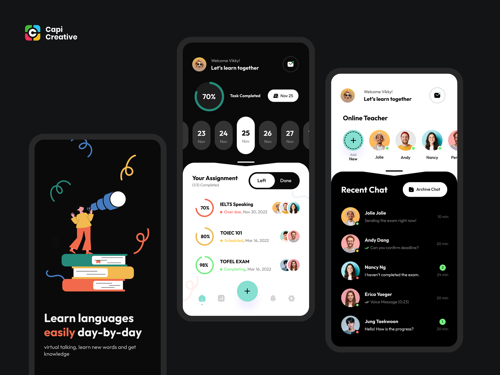 Languages Learning App by Capi Product on Dribbble