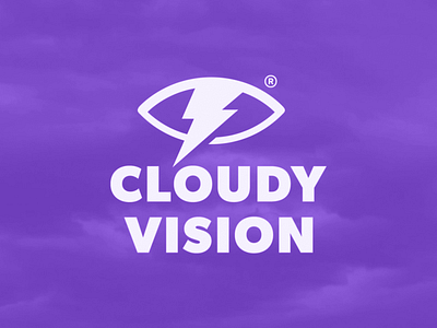 Cloudy Vision Branding after effects animation branding clouds eye fashion gif illustration lightning logo logo animation logo reveal motion graphics online store social media typography ui uiux ux video