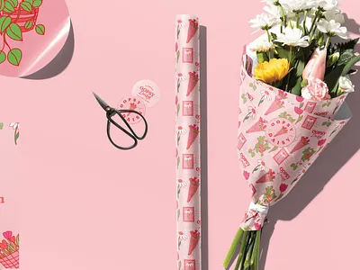 Oopsy Diasy Florist Flower Shop Logo Brand Flower Icons #4 3d art artwork brand identity branding design digital art digital illustration florist flower icons flower illustrations free mockup graphic design icon pack illustration logo packaging ui vector