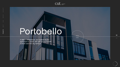 Cut. Architecture studio - Design concept design graphic design typography ui ux